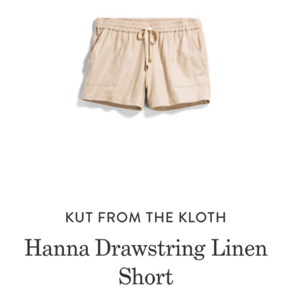 Kut From The Cloth Hanna Drawstring Linen Shorts